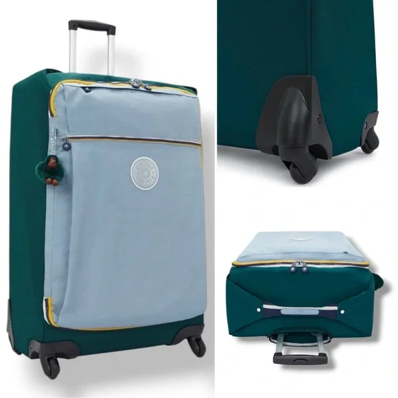 Kipling Darcey LARGE 29” Rolling Luggage Carry on Suitcase Robins Egg Cbt - Picture 1 of 13